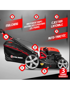 Tondeuse thermique tractée 173cc - 51cm - mulching 2