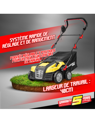 Scarificateur emousseur electrique 1800W - 40cm