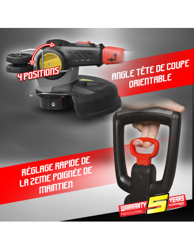 Coupe bordures électrique télescopique 600W - 30cm