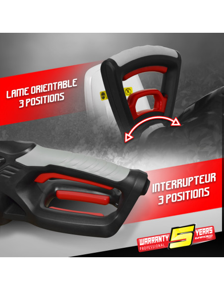 Taille-haies électrique 600W Coupe 55cm Gardeo Pro