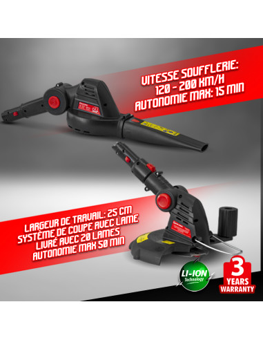 Outil de jardin multifonctions 4en1 sans fil 20V