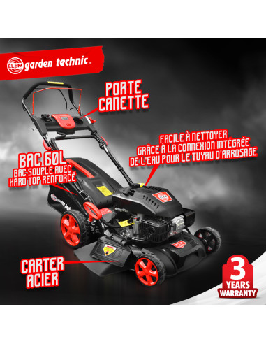 Tondeuse thermique 173cc 51cm Démarrage électrique