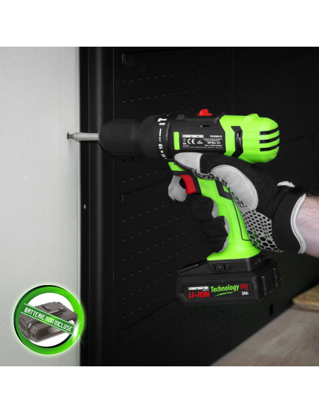 Perceuse visseuse percussion max 20V sans batterie - Mandrin