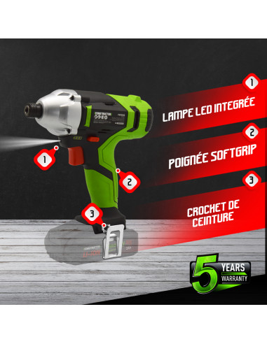 Visseuse à chocs sans fil max 20V sans batterie - 140Nm -