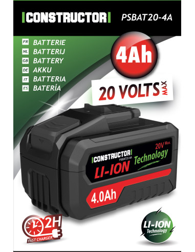 Batterie Lithium max 20V - 4Ah - Constructor